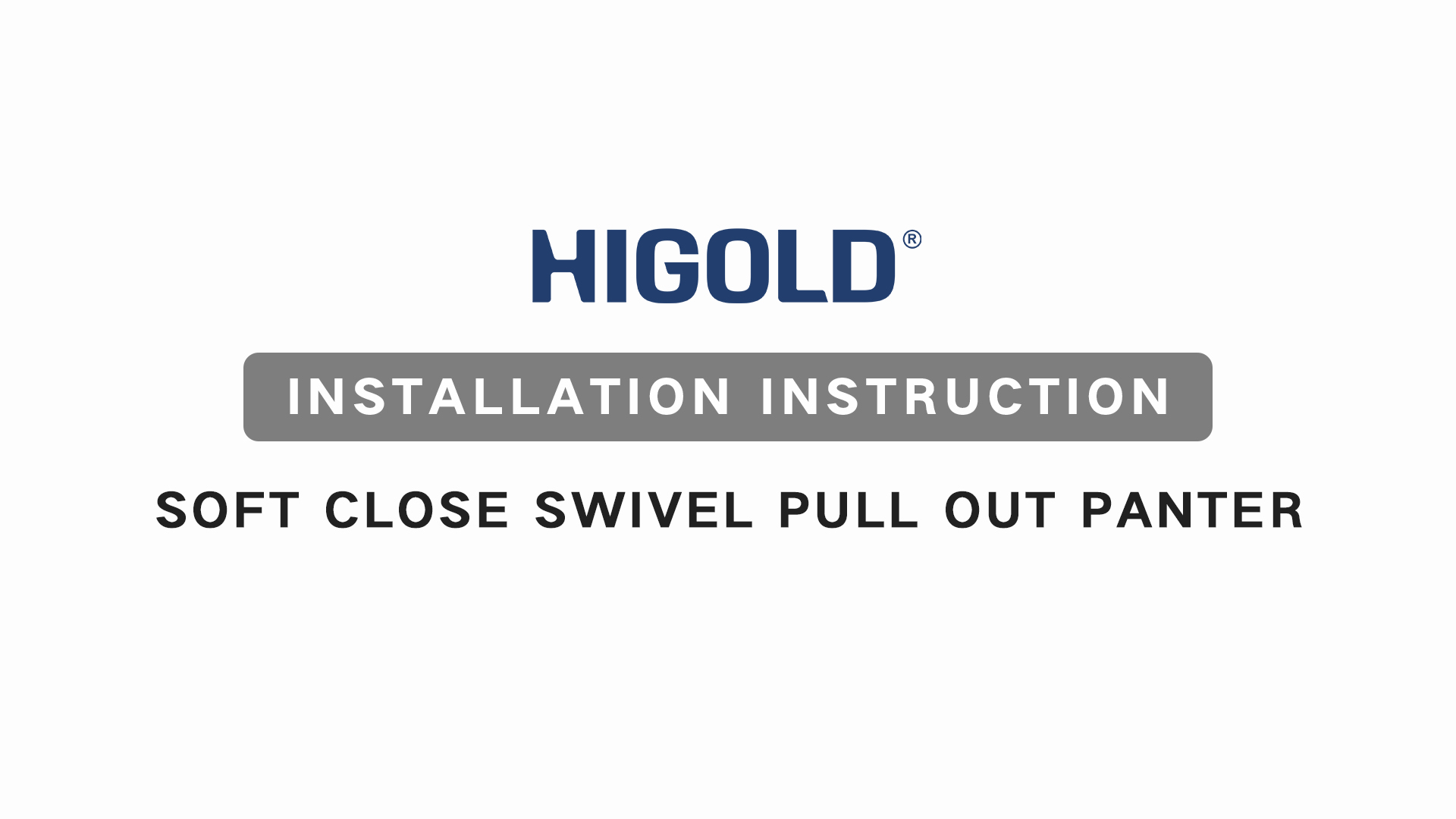 SOFT CLOSE SWIVEL PULL OUT PANTER